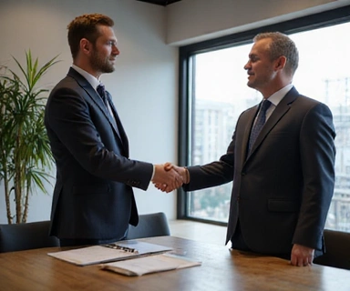Entrepreneur discutant avec un avocat