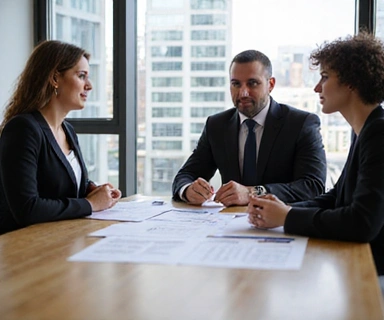 Investisseur en réunion avec des avocats